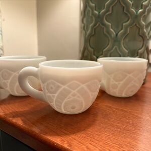 Vintage McKee “Concord” milk glas punch cups